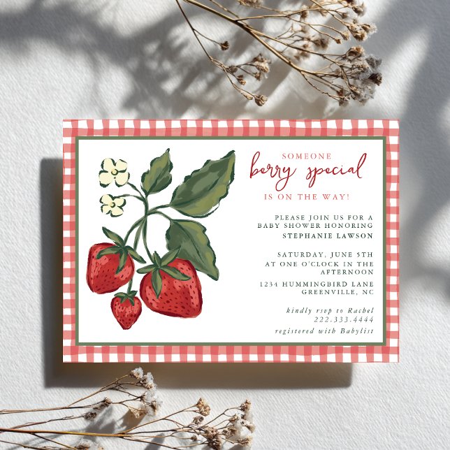 Someone Berry Special Baby Shower Invitation (Creator Uploaded)