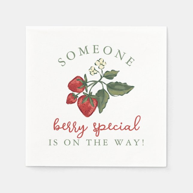 Someone Berry Special Baby Shower Napkin (Front)