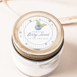 Someone Berry Sweet Blueberry Baby Shower Classic Round Sticker