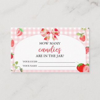 Someone Berry Sweet Guess How Many Candies Game Business Card