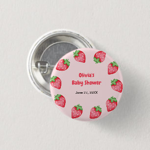 Someone Berry Sweet Strawberry Baby Shower Favour 1 Inch Round Button