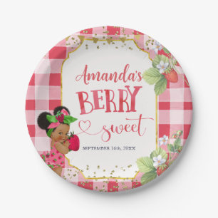 Someone Berry Sweet Strawberry Girl Baby Shower Paper Plate