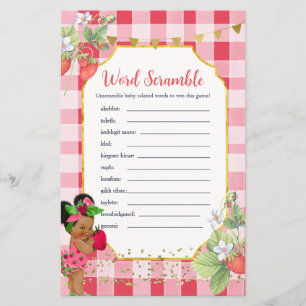 Someone Berry Sweet Strawberry Word Scramble Game