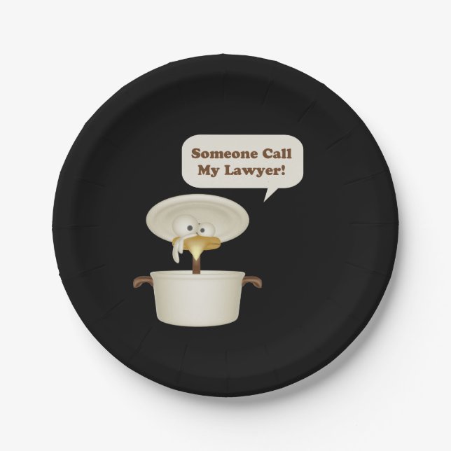 Someone Call My Lawyer Paper Plate (Front)