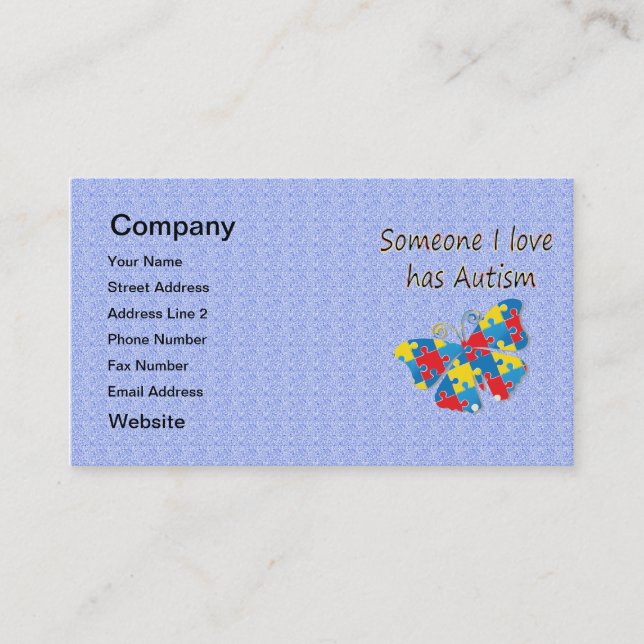 Someone I love has autism (multi) Business Card (Front)