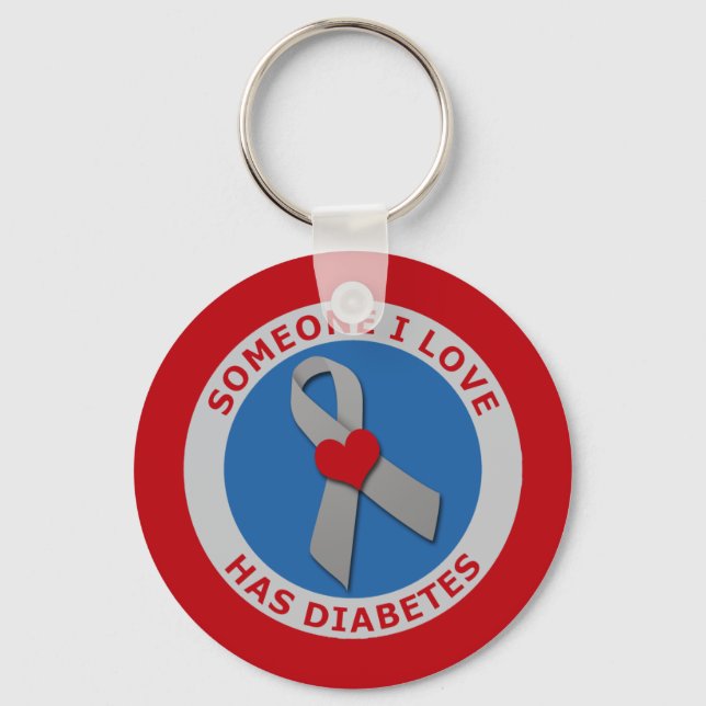 Someone I Love Has Diabetes Keychain (Front)