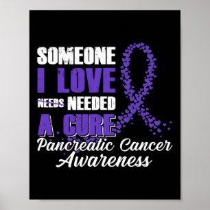 Someone I Love Needed A Cure Pancreatic Cancer Awa Poster