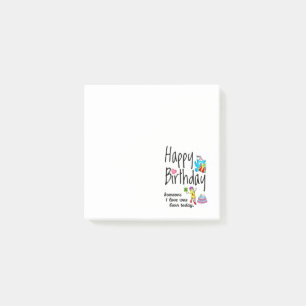 Someone I love was born today. Birthday Wishes Post-it Notes