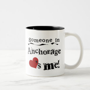 Someone in Anchorage Two-Tone Coffee Mug