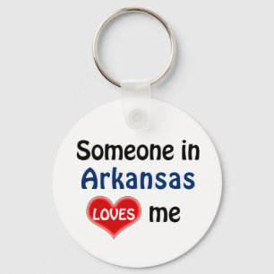 Someone in Arkansas Loves me Keychain