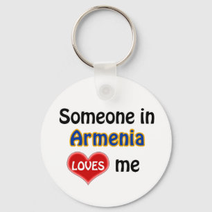 Someone in Armenia Loves me Keychain