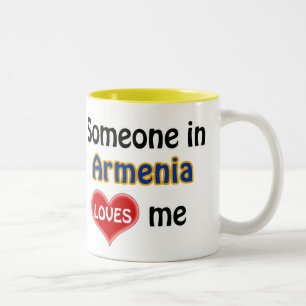 Someone in Armenia loves me Two-Tone Coffee Mug