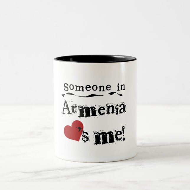 Someone In Armenia Loves Me Two-Tone Coffee Mug (Center)
