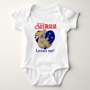 Someone in Australia Loves Me  Koala Baby Bodysuit