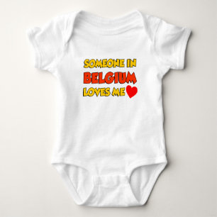 Someone In Belgium Loves Me Baby Bodysuit