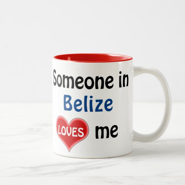 Someone in Belize loves me Two-Tone Coffee Mug (Right)