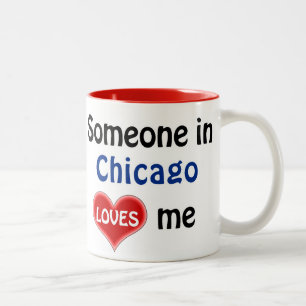 Someone in Chicago loves me Two-Tone Coffee Mug