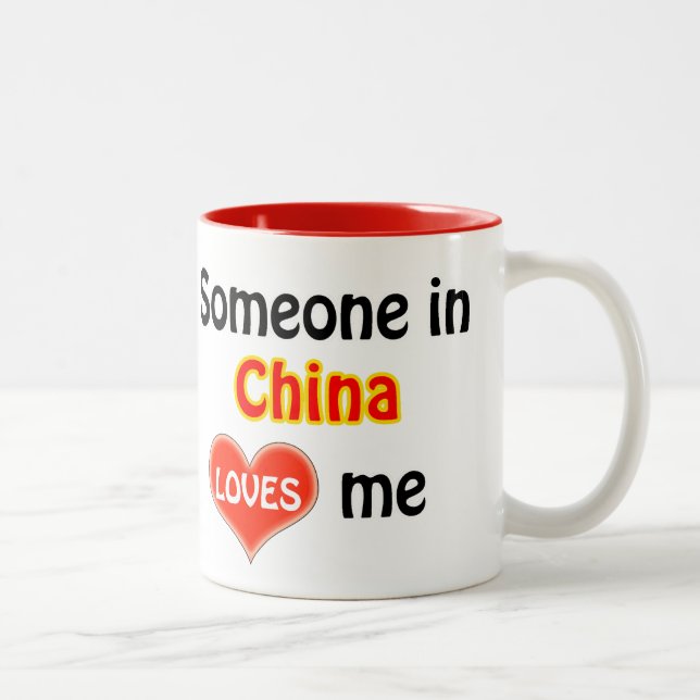 Someone in China loves me Two-Tone Coffee Mug (Right)