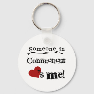 Someone In Connecticut Loves Me Keychain