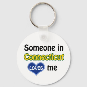 Someone in Connecticut Loves me Keychain