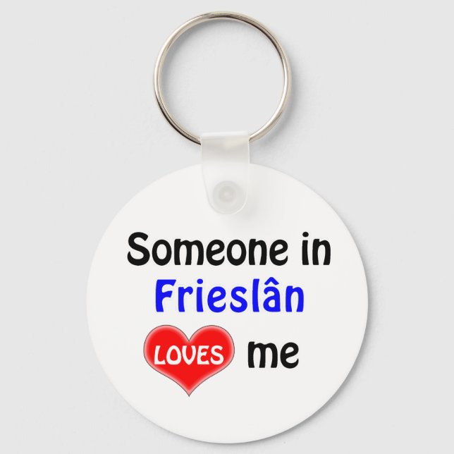 Someone in Frieslân loves me Keychain (Front)