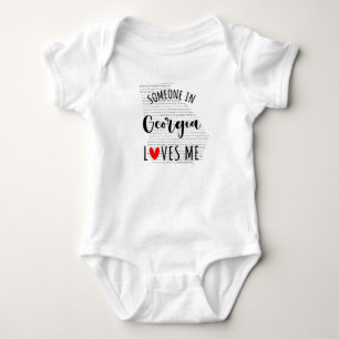 Someone In Georgia Loves Me Map Baby Bodysuit