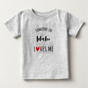 Someone In Idaho Loves Me Map Baby T shirt