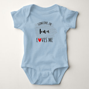 Someone In Iowa Loves Me Map Baby Bodysuit