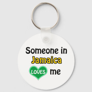 Someone in Jamaica Loves me Keychain