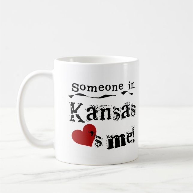 Someone In Kansas Loves Me Coffee Mug (Left)