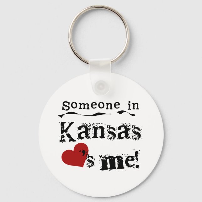 Someone In Kansas Loves Me Keychain (Front)
