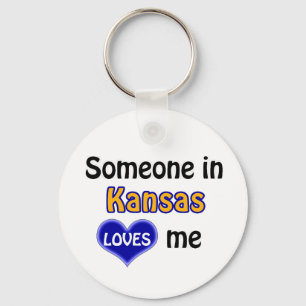 Someone in Kansas Loves me Keychain