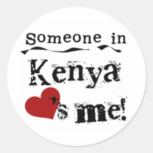 Someone In Kenya Loves Me Classic Round Sticker