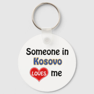 Someone in Kosovo Loves me Keychain