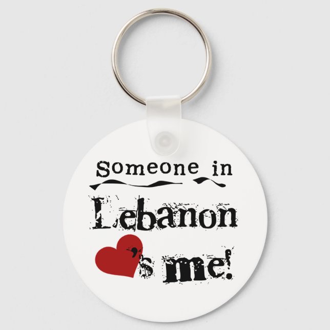 Someone In Lebanon Loves Me Keychain (Front)
