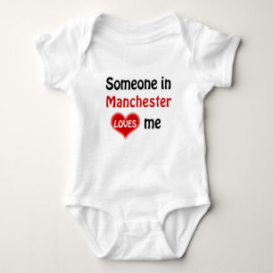 Someone in Manchester loves me Baby Bodysuit
