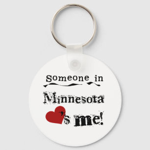 Someone In Minnesota Loves Me Keychain