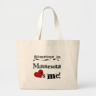 Someone In Minnesota Loves Me Large Tote Bag
