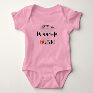 Someone In Minnesota Loves Me Map Baby Bodysuit