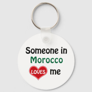 Someone in Morocco Loves me Keychain