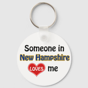 Someone in New Hampshire Loves me Keychain