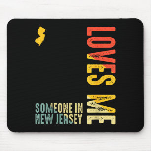 Someone In New Jersey Loves Me Clic Retro State  Mouse Pad