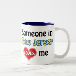 Someone in New Jersey loves me Two-Tone Coffee Mug
