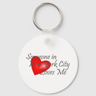 Someone in New York City Loves Me Keychain