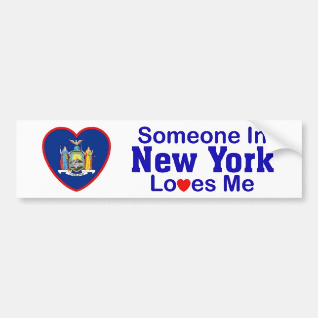 Someone In New York Loves Me Bumper Sticker (Front)