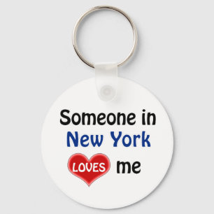 Someone in New York Loves me Keychain