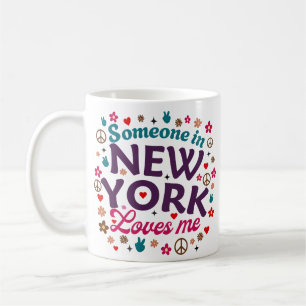 Someone in New York Loves Me Retro Funny Design Coffee Mug