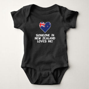 Someone In New Zealand Loves Me Baby Bodysuit