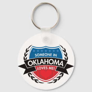 Someone In Oklahoma Loves Me Keychain