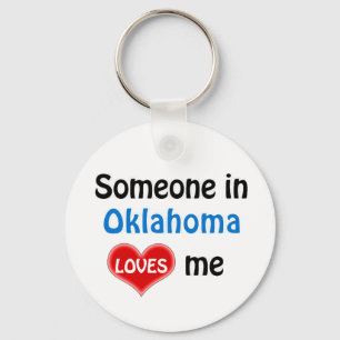 Someone in Oklahoma Loves me Keychain